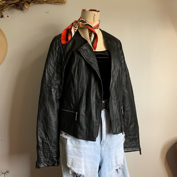 Pleather Biker Jacket - Picture 5 of 7